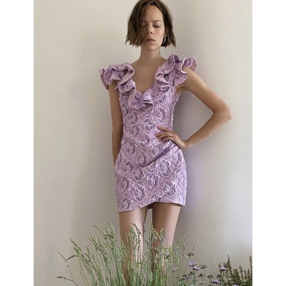 Zara Dresses & Skirts - Zara Limited Edition Lilac Pink Ruffled Mini Dress Party Event